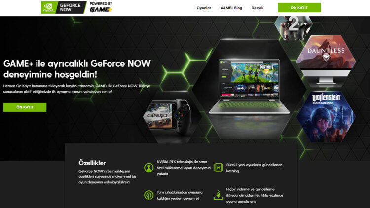 NVIDIA GeForce NOW, GAMEPLUS ile Türkiye sunucularında