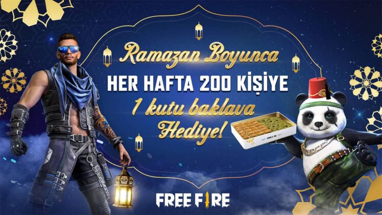 Free Fire, Ramazan boyunca oyunculara 1 ton baklava dağıtacak
